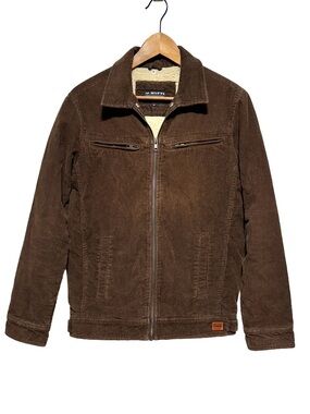 MUFTI Corduroy Sherpa Jacket Brown Workwear Cabincore Rugged